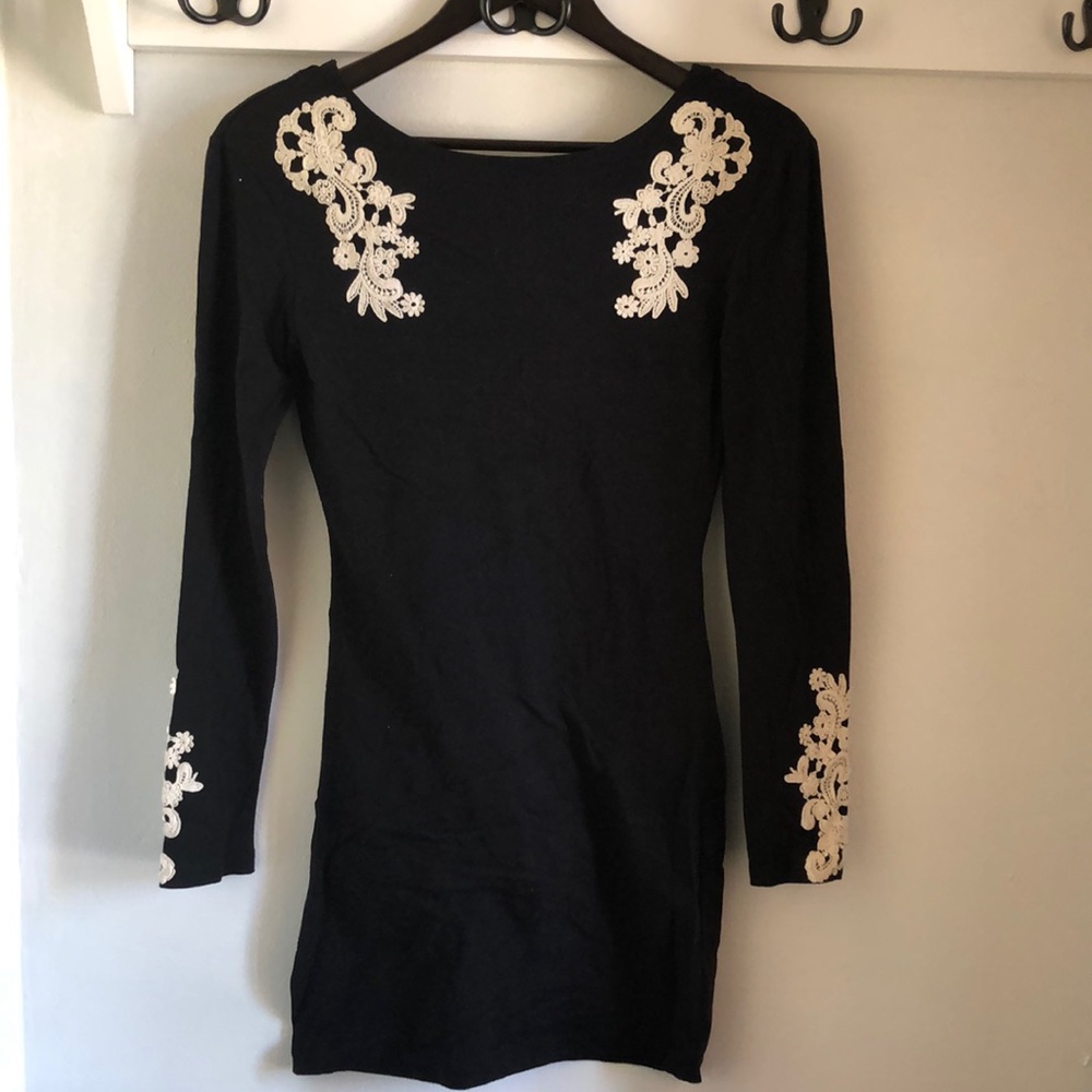 Black mini dress